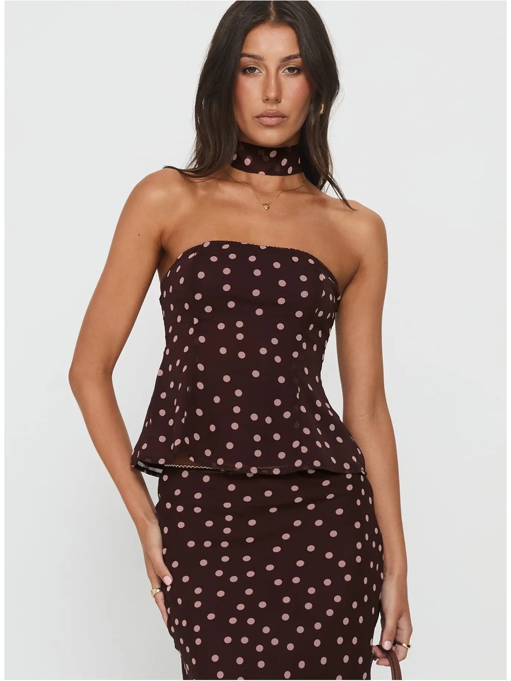 Princess polly polka dot scarf top